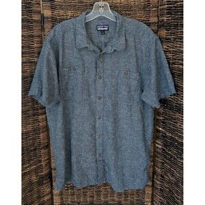 Patagonia Back Step Hemp Organic Cotton Button Up Shirt Gorpcore Hiking Travel
